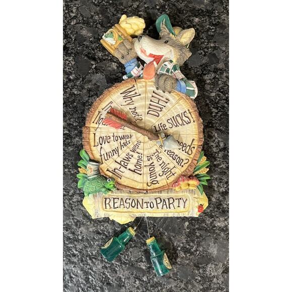 Enesco Moose Creek Crossing “Fishing Fibs” 2001 Wall Plaque #101177 - Picture 2 of 5